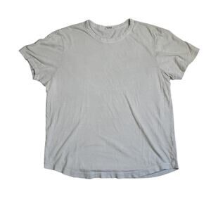 Buck Mason Slub Cotton T Shirt Mens Large Tan Short Sleeve Minimalist USA